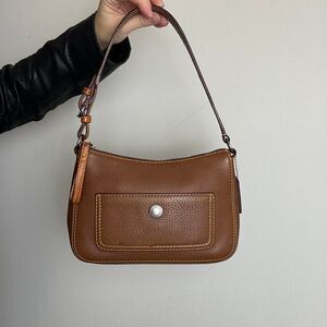 Coach Vintage Y2K Brown Leather Shoulder Bag